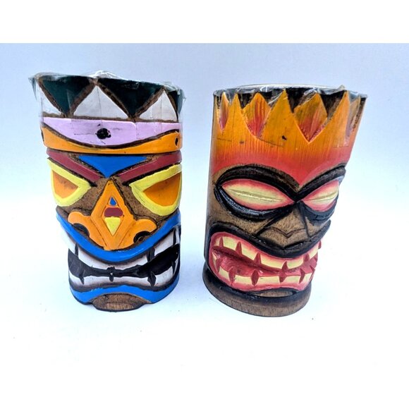 Set of Vtg NOS Tiki Wax Candles Tribal Design Aloha Party Totem - Picture 2 of 8